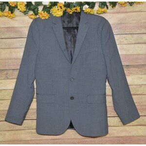 H&M Men's Gray Slim Fit Double Button Blazer Jacket Size 36R Formal Career